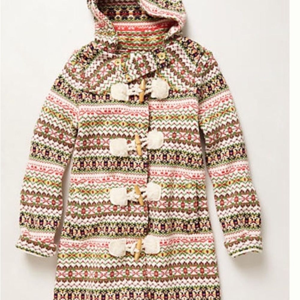Rare Anthropologie Sparrow Multicolor Patterned Women’s Coat